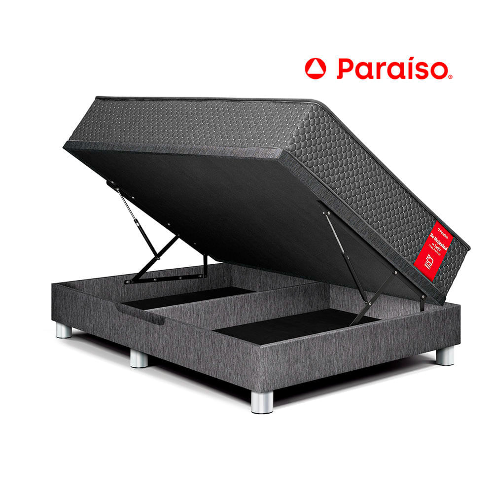 Cama Boxet Su Majestad Queen Gris