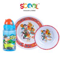 Set 3 Piezas Scool Con Botella La Granja Zenon Melamine