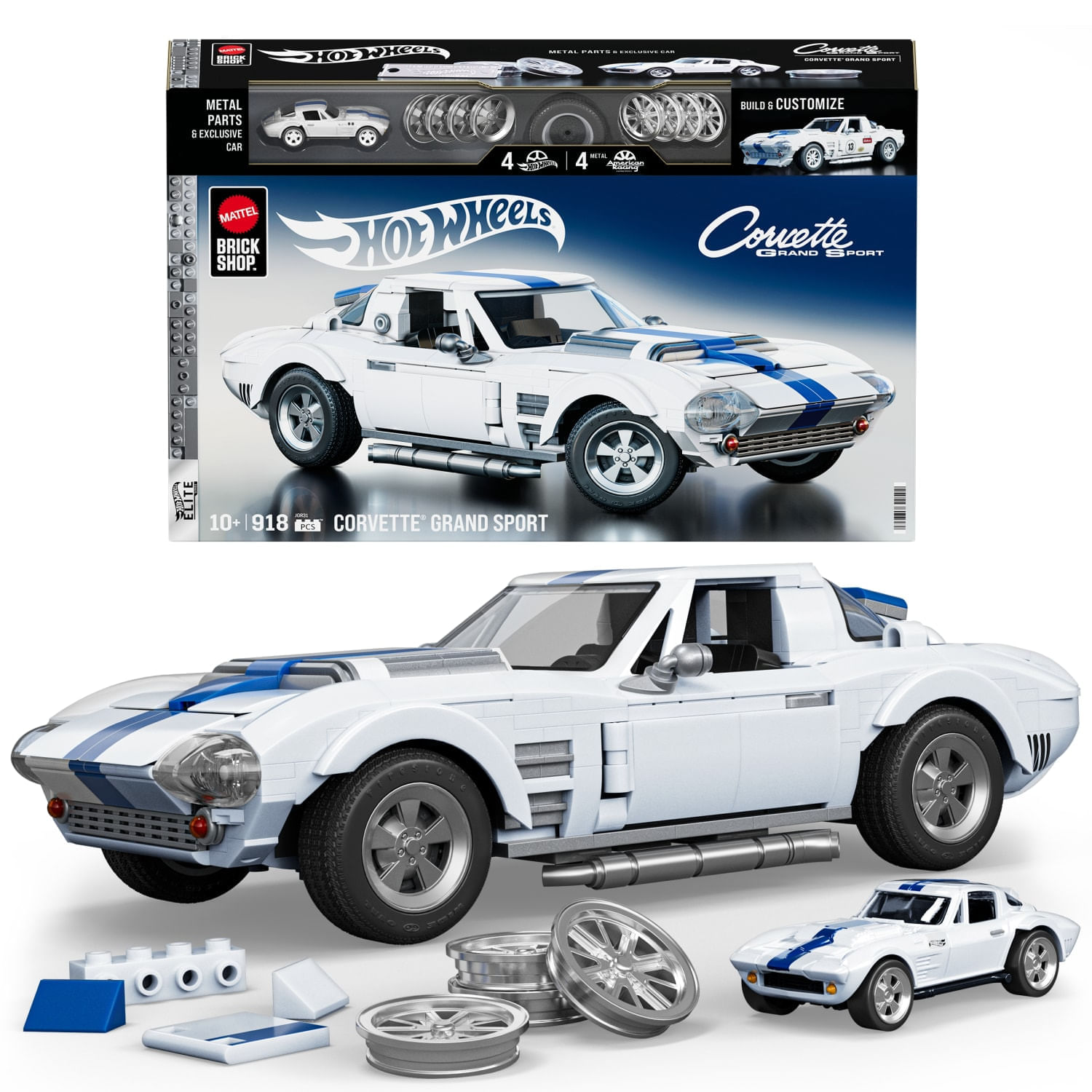 Auto Armable Elite Corvette Grand Sport Mattel Brick Shop Hot Wheels