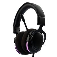 Audífonos gamer Radioshack conexión 3.5 mm y USB, para PC o consola, negro