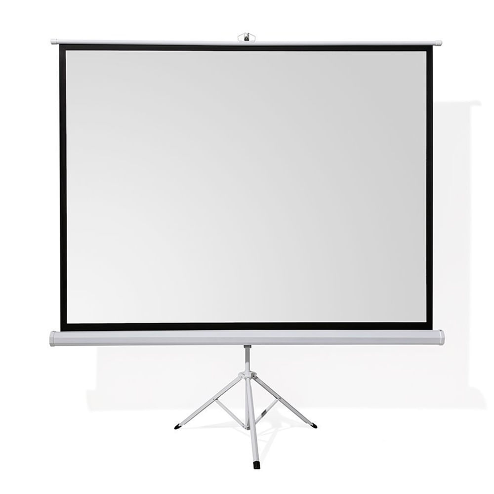 Ecran Pantalla para Proyector 100 Pulgadas con Trípode Blanco Mate
