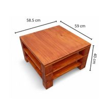 Mesa De Centro De Madera Pino Gore En Caramelo