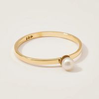 Anillo de Oro 18K Mujer Joyería Fina talla 7 US