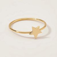Anillo de Oro 18K Mujer Joyería Fina talla 7 US