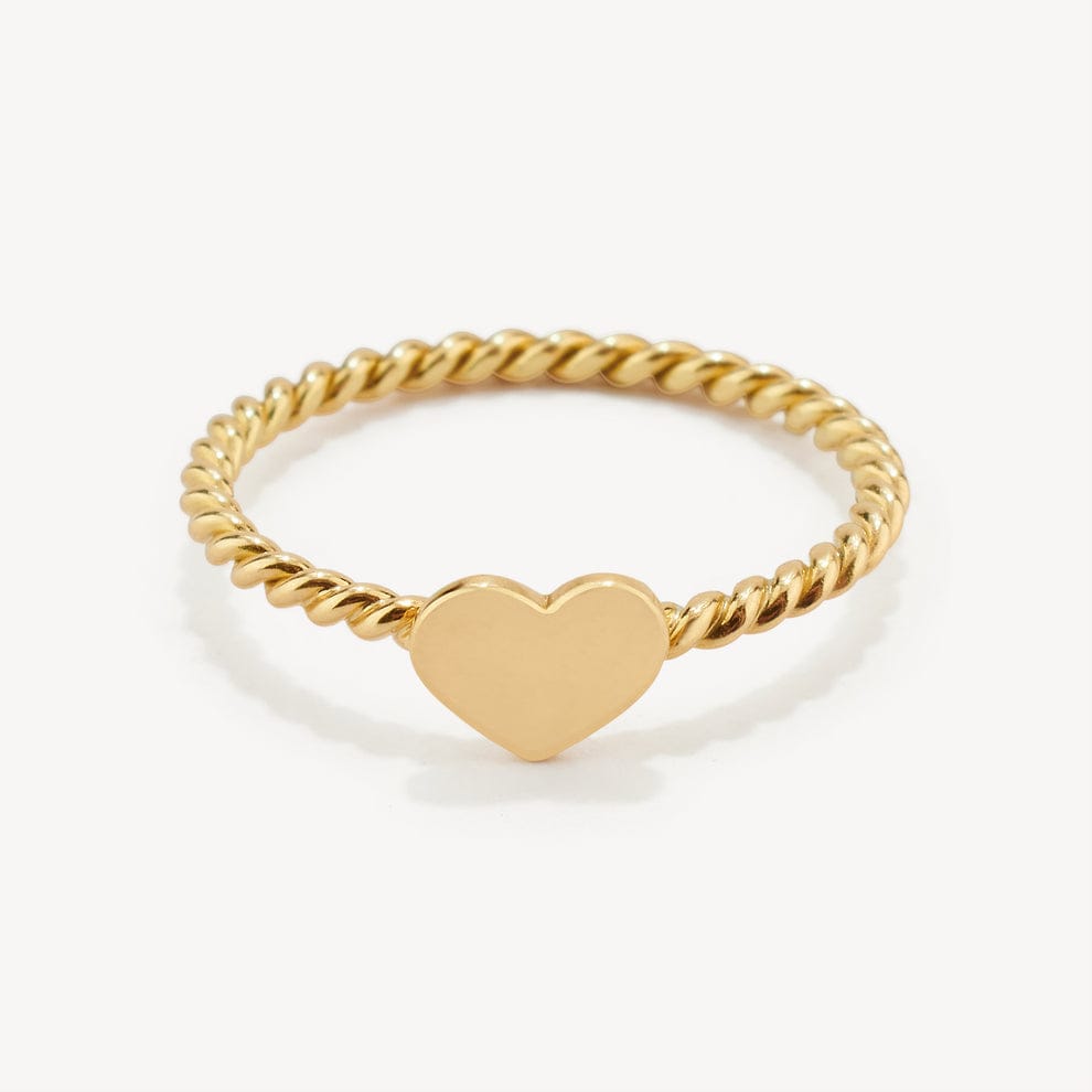 Anillo de Oro 18K Mujer Joyería Fina talla 7 US