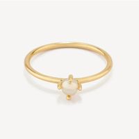 Anillo de Oro 18K Mujer Joyería Fina talla 7 US