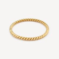 Anillo de Oro 18K Mujer Joyería Fina talla 7 US