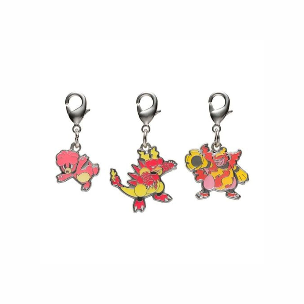 Pokemon Center LLavero Metal Set Magmar