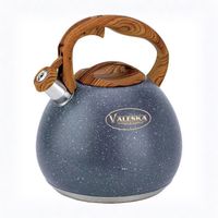 Tetera Valeska Estilo Roca Volcánica Con Silbato 5 Litros Gris