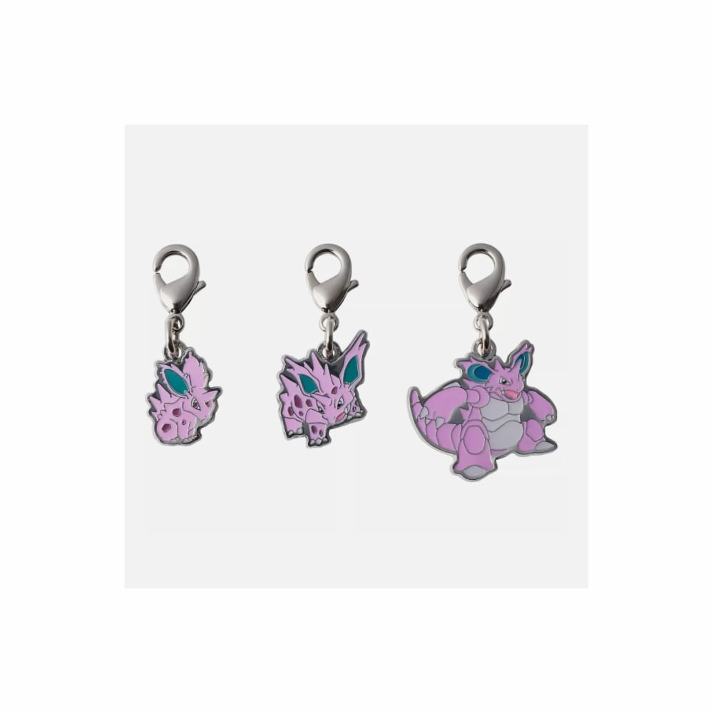 Pokemon Center LLavero Metal Set Nidoran Macho