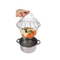 Cesta multifunción plegable para freir