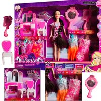 Set de una muñeca de silicona con trenza y accesorios
