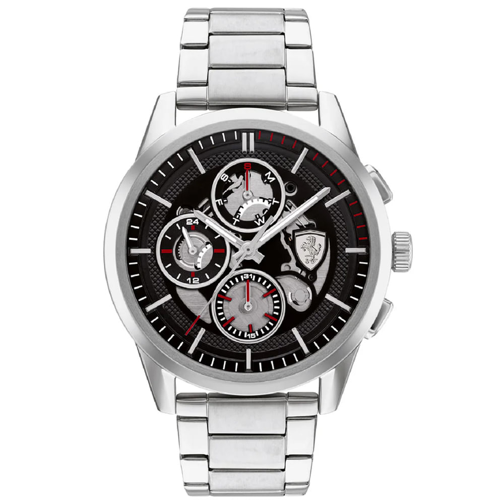 Reloj Ferrari Grand Tour 0830831 Multifuncional Acero Inoxidable Dial Negro