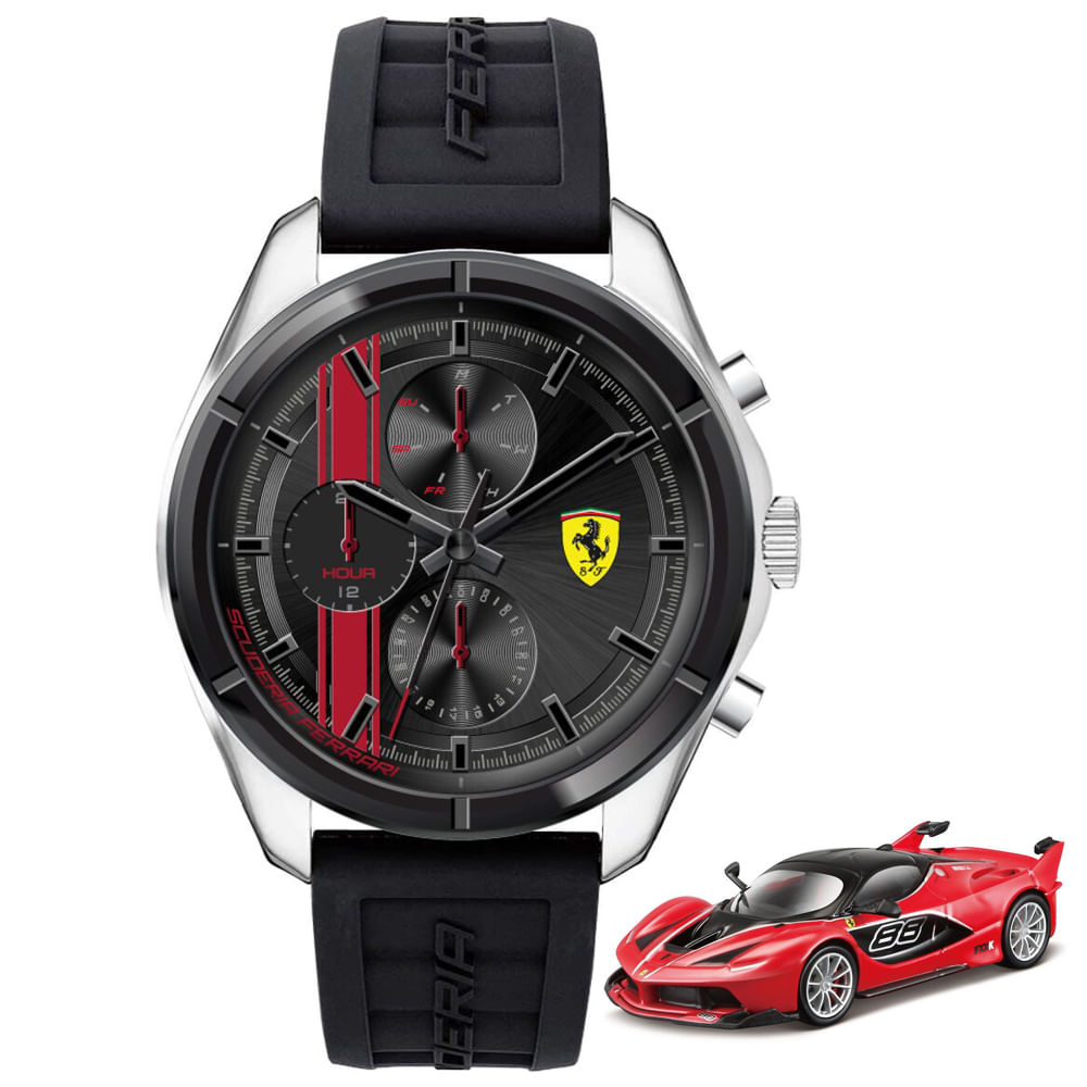 Reloj Ferrari Speedracer 0870060 Set con Auto Ferrari de Coleccion