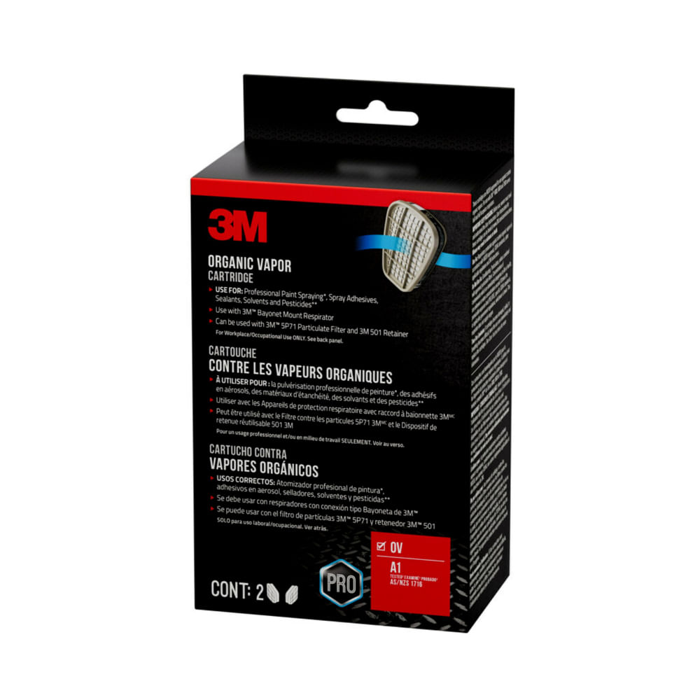 Cartuchos 3M De Repuesto De Vapor Orgánico 6001P1-Dc