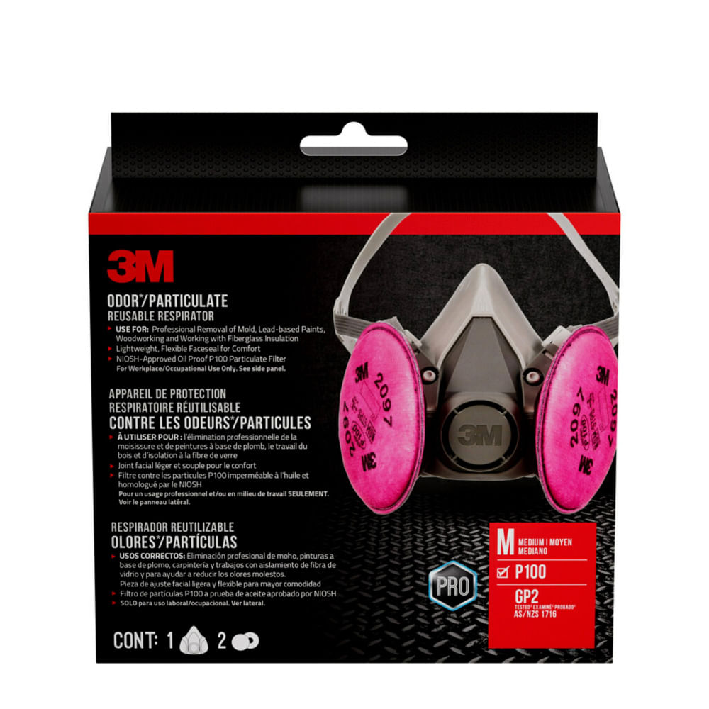 Respirador 3M Reutilizable Para Olor/Partículas 6297
