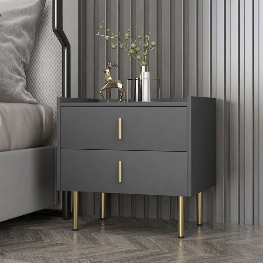 Mesa de Noche Moderna Loko Color Plomo TU MESITA