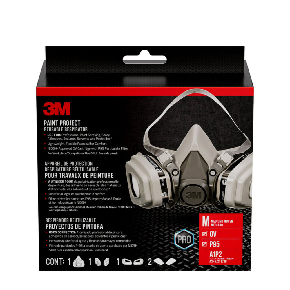 Respirador 3M Reutilizable Paint Project 6211
