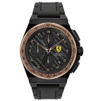 Reloj Ferrari Aspire 0830867 Fecha Cronómetro Acero Inoxidable Correa de Silicona Negro