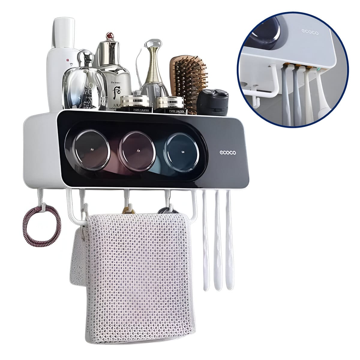 Organizador De Baño Con 3 Vasos Ecoco