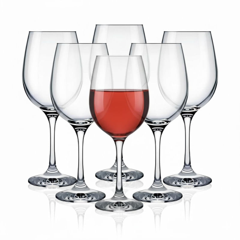 Copas de Vino 330ml x6 – Prácticas para Uso Diario