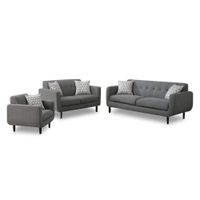 Juego de Sala Bucarest Gris Azya Muebles