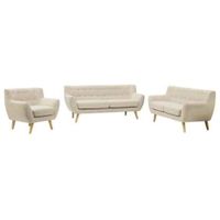 Juego de sala 3-2-1 Vintage - Beige