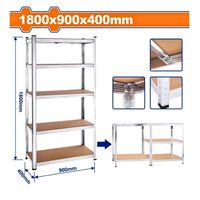 Estante Modular 5 niveles soporta 175kg Wadfow WTS1A94