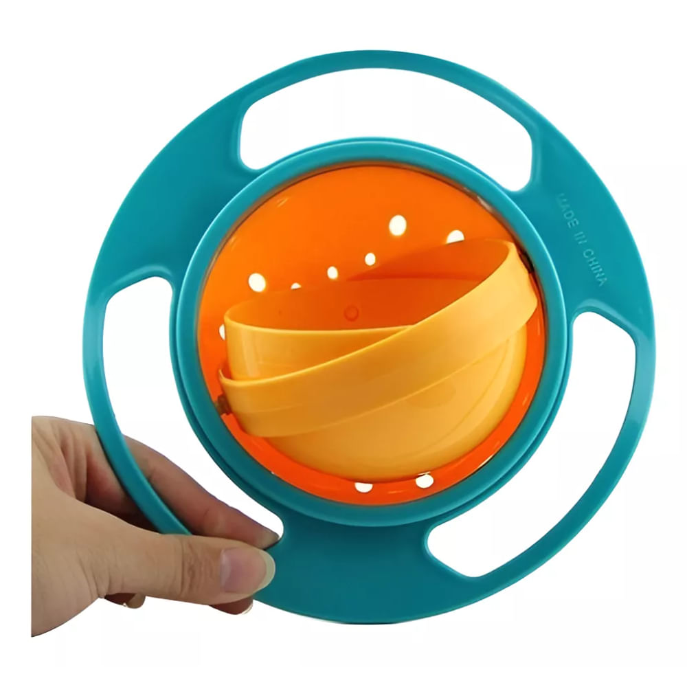 Plato Giratorio Anti Derrame Niños y Bebés 360° Verde