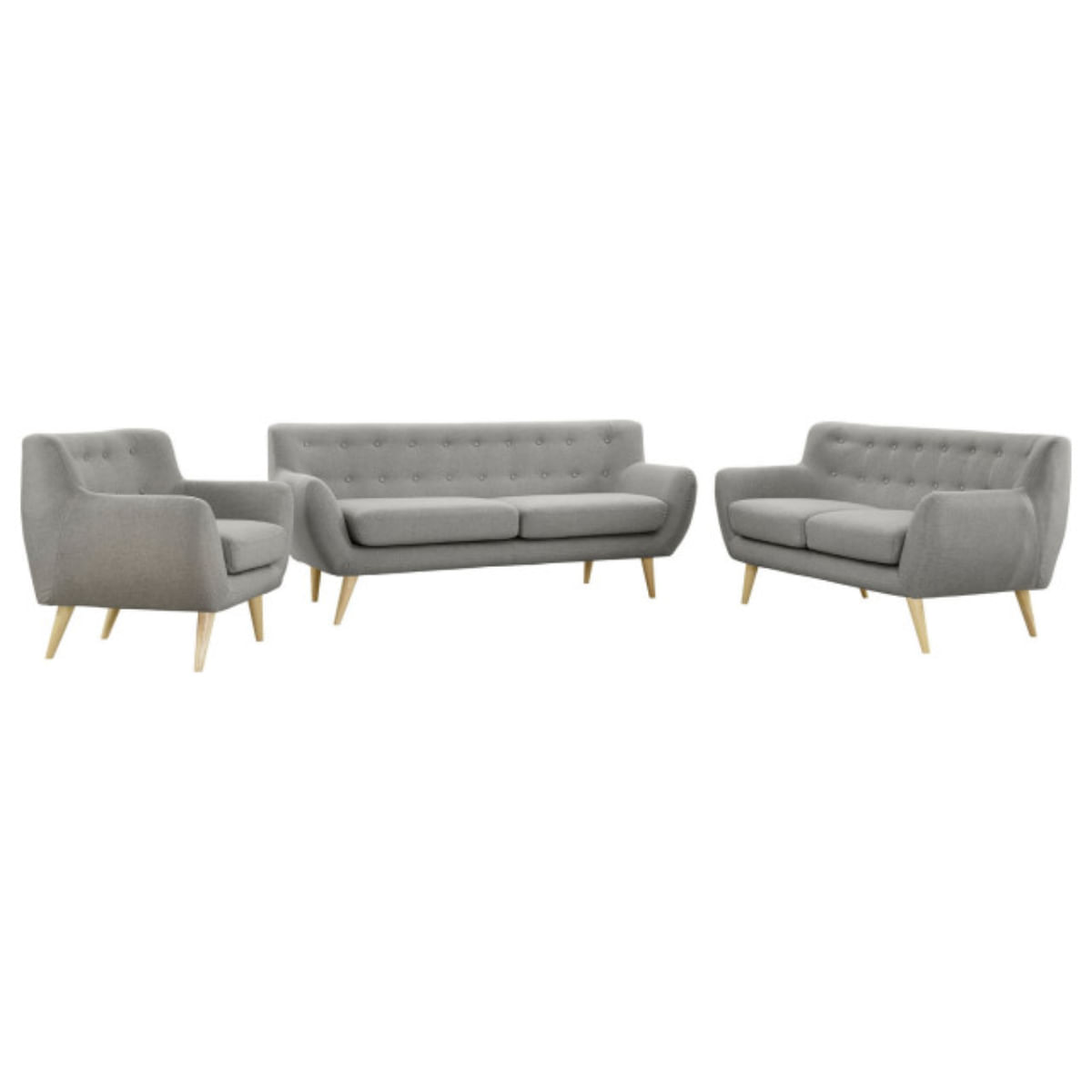 Juego de Sala Vintage Gris Azya Muebles