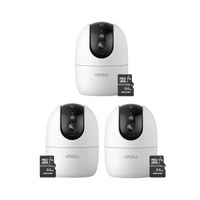 Kit 3 Cámara seguridad WiFi Ranger 2 Pro 3K 5MP S2EN-5R1S + Micro SD 64GB para interiores Botón de l