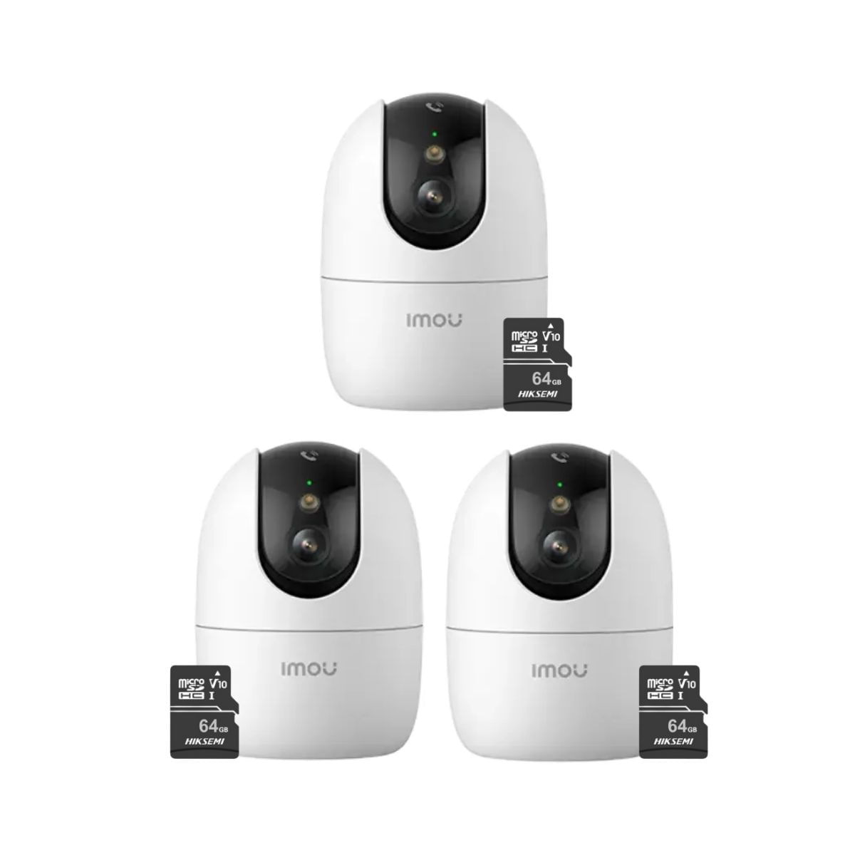 Kit 3 Cámara seguridad WiFi Ranger 2 Pro 3K 5MP S2EN-5R1S + Micro SD 64GB para interiores Botón de l