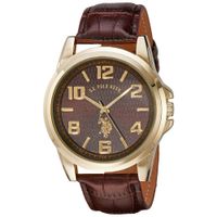 Reloj U.S. Polo Assn. USC50167 Dorado Correa y Dial Marrón