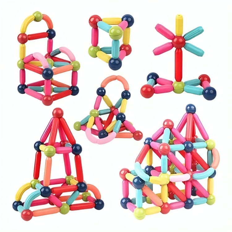 Juego Didáctico de Bloques Magnéticos de 42 Pz para Niños Niñas