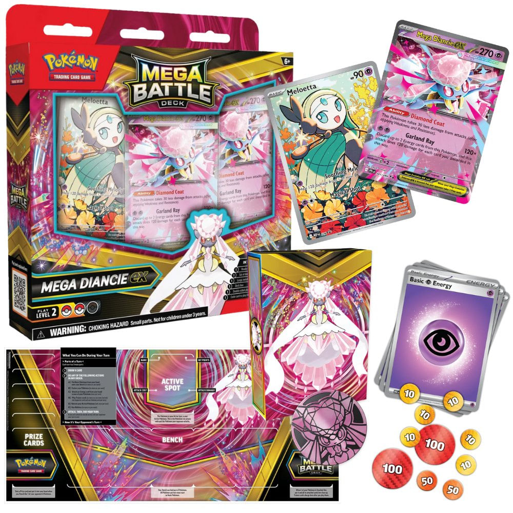 Cartas Pokemon TCG Mega Battle Deck - Mega Diancie Cards Set (Inglés)