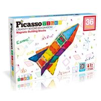 Juego de Bloques de Construcción Magnéticos, modelo Cohete de 36 piezas - Juego STEM Educativo  para