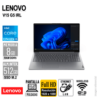LAPTOP LENOVO V15 G5 IRL 156 FHD TN CORE I5-13420H 2.1/4.6GHZ 8GB DDR5 SIN SISTEMA OPERATIVO
