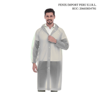 Poncho Impermeable Delgado Abierto de Mangas Elasticas con Capucha Ajustable Plomo