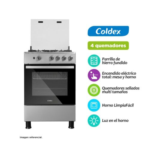 COCINA A GAS COLDEX CX605PLUS 24” Gris - Acero Inoxidable !OFERTON!