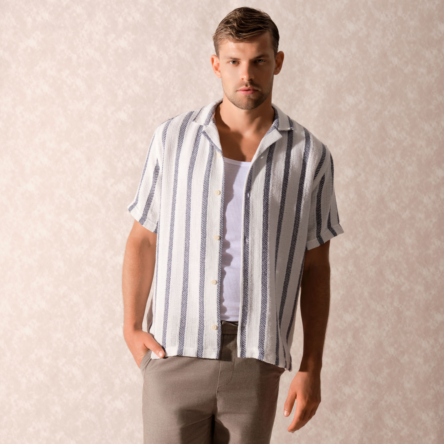 Camisa Hombre Malabar Text Rayas