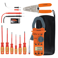 Kit pinza amperimetrica, desarmadores 1000V y alicate truper