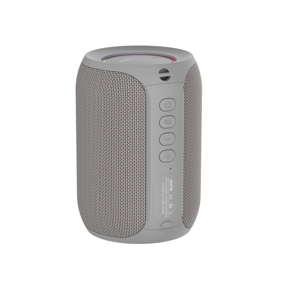 Parlante Inalámbrico Zealot S32-Pro Resistente al agua 15W Gris