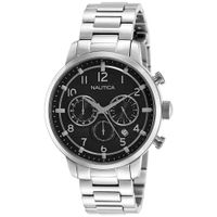 Reloj Nautica NCT 15 NAI18510G Fecha Cronómetro Acero Inoxidable Dial Negro