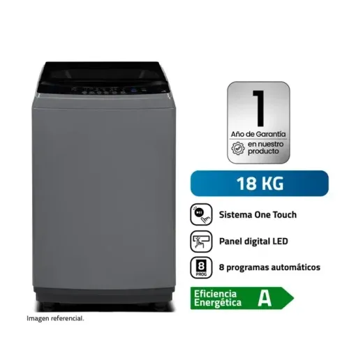 Lavadora Automatica Indurama 18KG – LRI 18DGR - Potencia/750Watts !OFERTON!