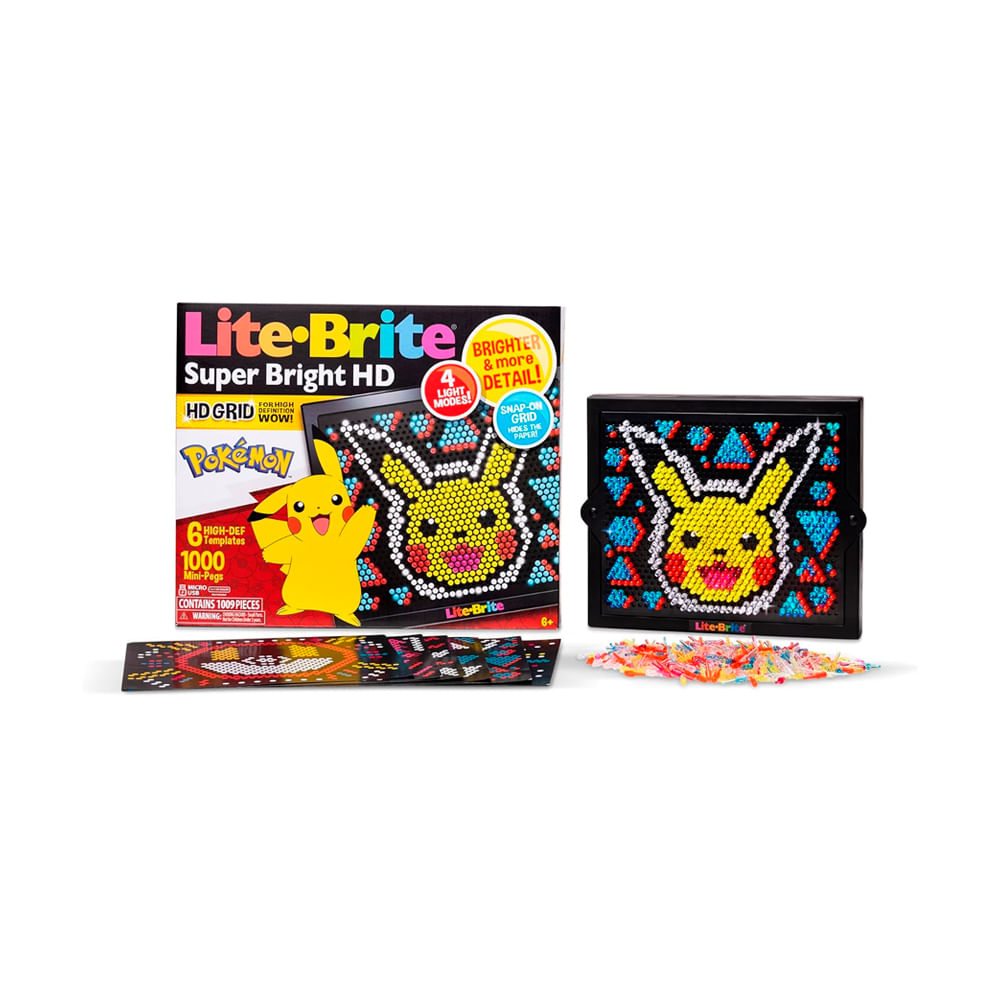Pokemon Pantalla Creativa Lite Brite Super Bright HD Pikachu