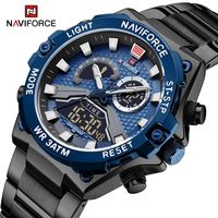 Reloj Naviforce Acero Negro con Azul NAV-91