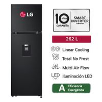 Refrigeradora LG 262LT Linear Cooling VT26WPM Negro Mate
