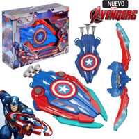 Juguete Set de Arco con Escudo de Capitán América EOMS007-31B con Luz y Sonido