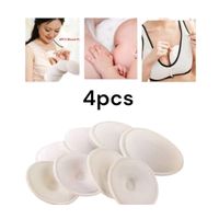 Set 4 Protector lactancia algodón absorbente lavable
