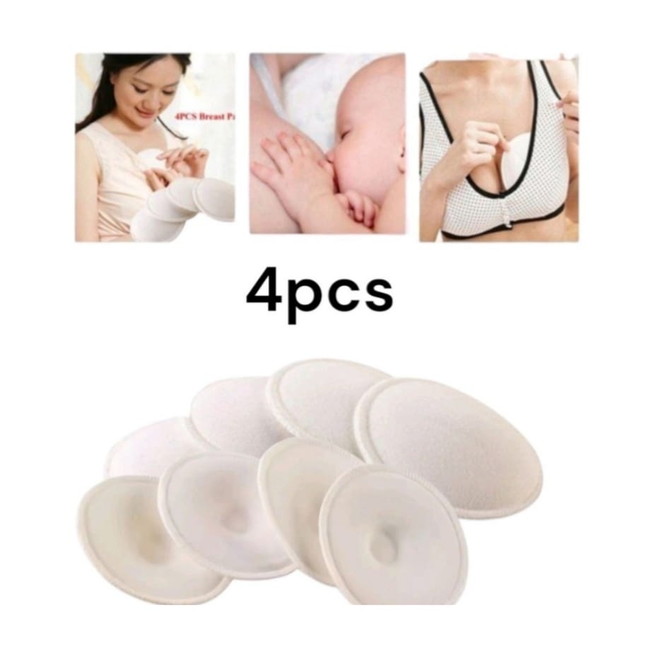 Set 4 Protector lactancia algodón absorbente lavable